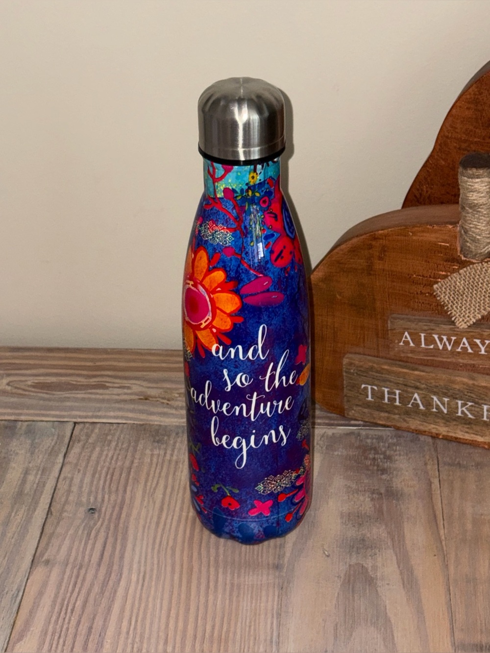 Natural Life Insulated Stainless Vibrant Floral Water Bottle 🧡🆕